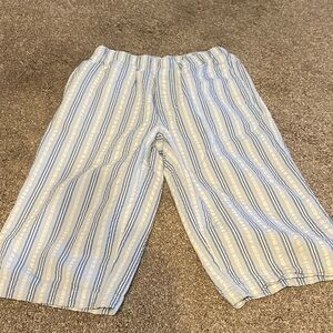 Hanna Andersson Boys Blue and White Striped culottes